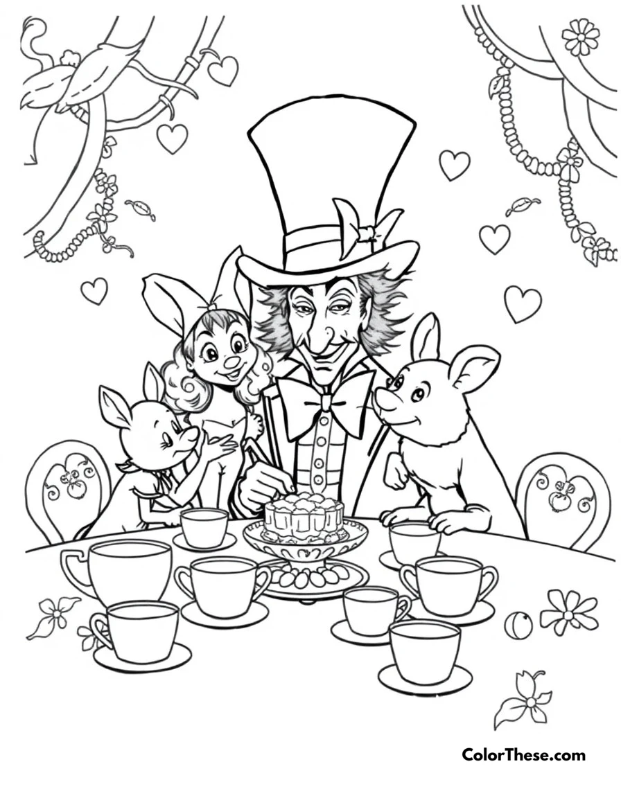 Alice in Wonderland Coloring Pages