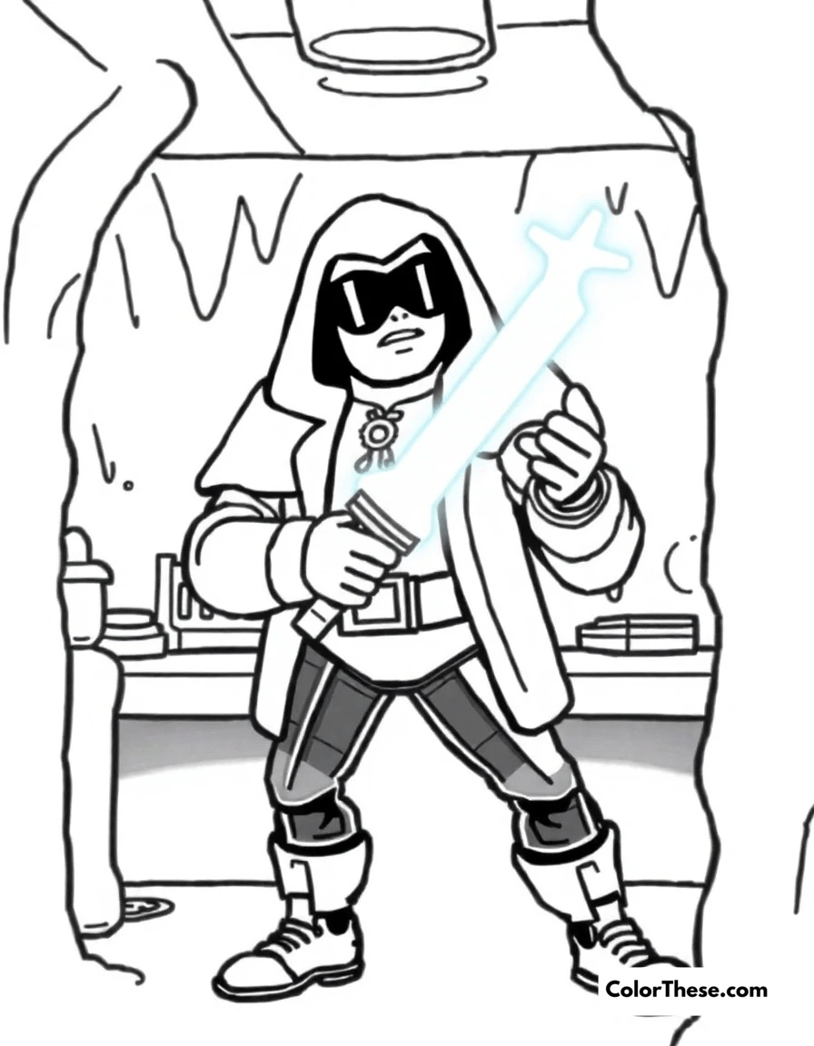 Free printable mr. freeze's lab coloring page for kids and adults. Mr. Freeze in his ice-covered laboratory with his freeze ray.