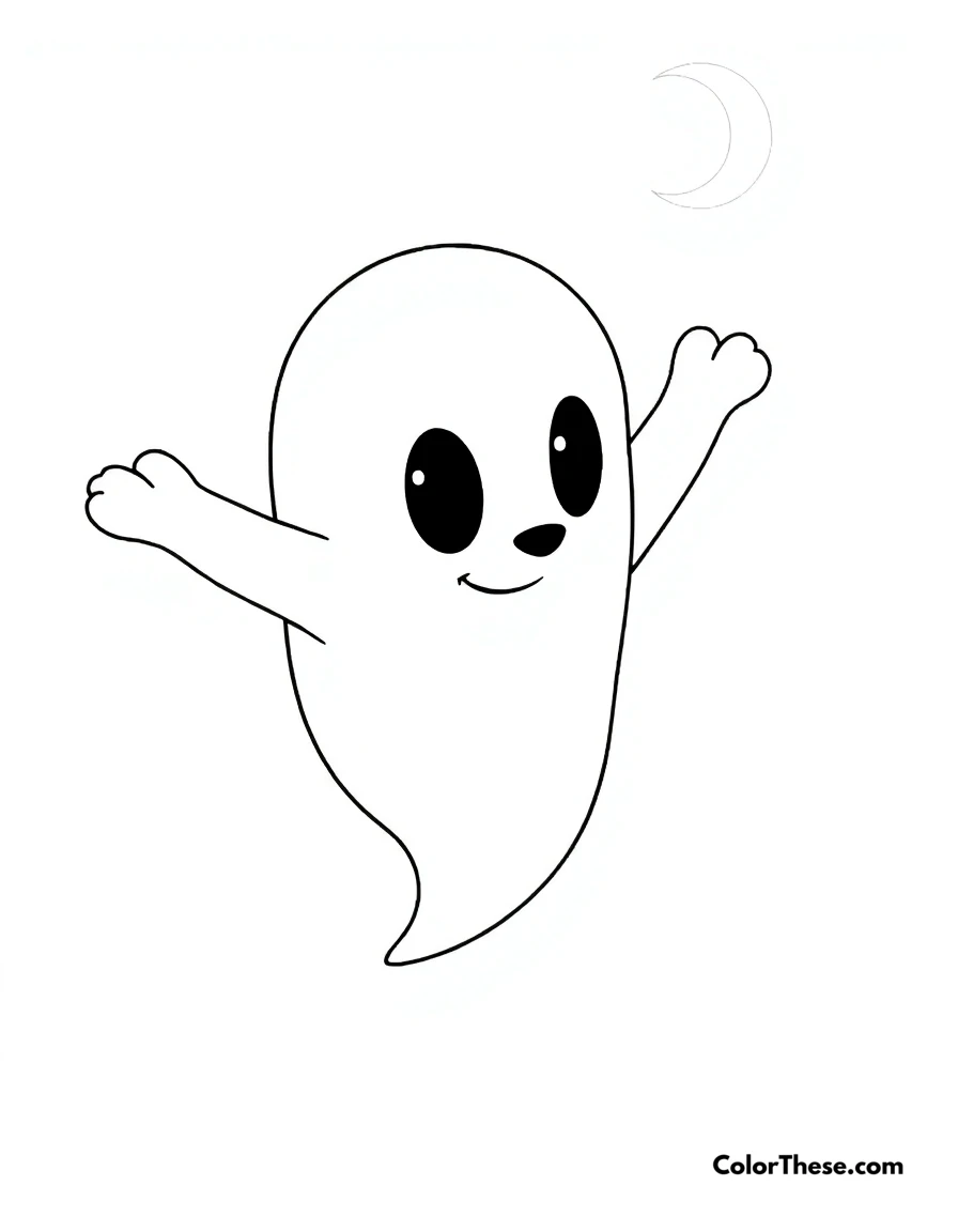 Free printable zero the ghost dog coloring page for kids and adults. Zero (Disney) the ghost dog floating in the air.