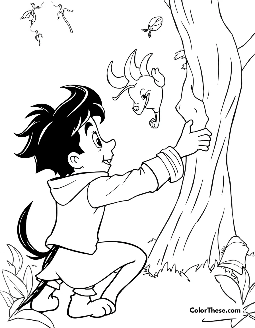 Free printable camilo shapeshifting coloring page for kids and adults. Camilo using his shapeshifting powers to transform in Encanto (Disney).