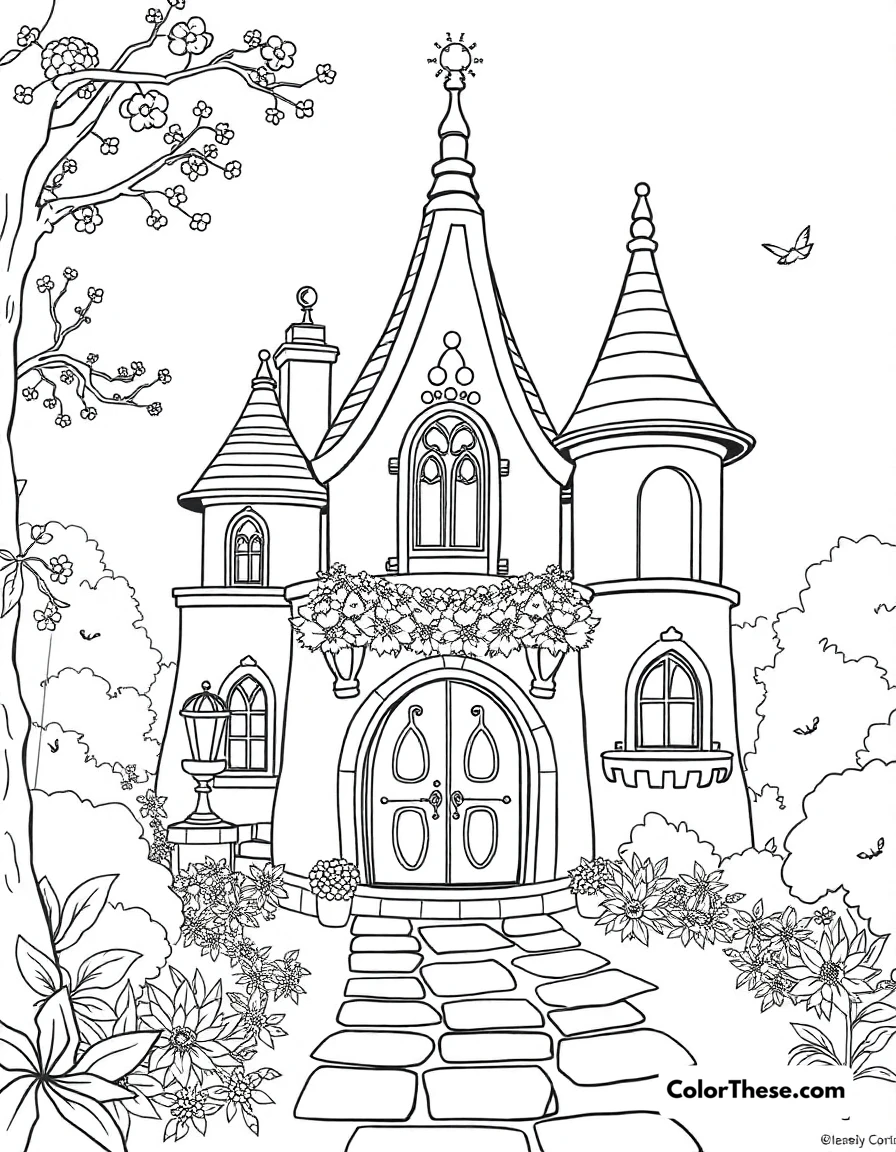 Free printable the casita rebuilt coloring page for kids and adults. The casita rebuilt and full of magic again in Encanto (Disney).