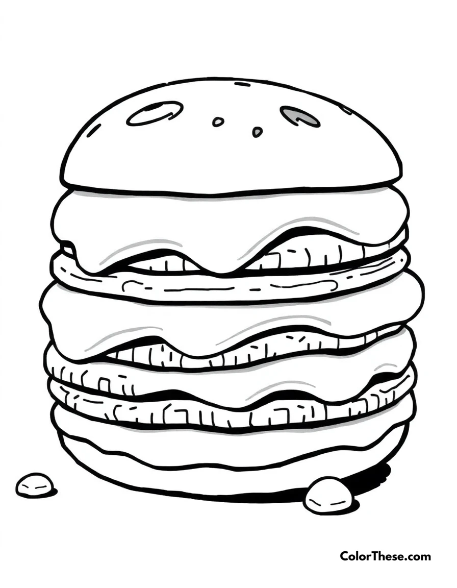 Free printable ice cream sandwich coloring page for kids and adults. A classic ice cream sandwich with cookies.