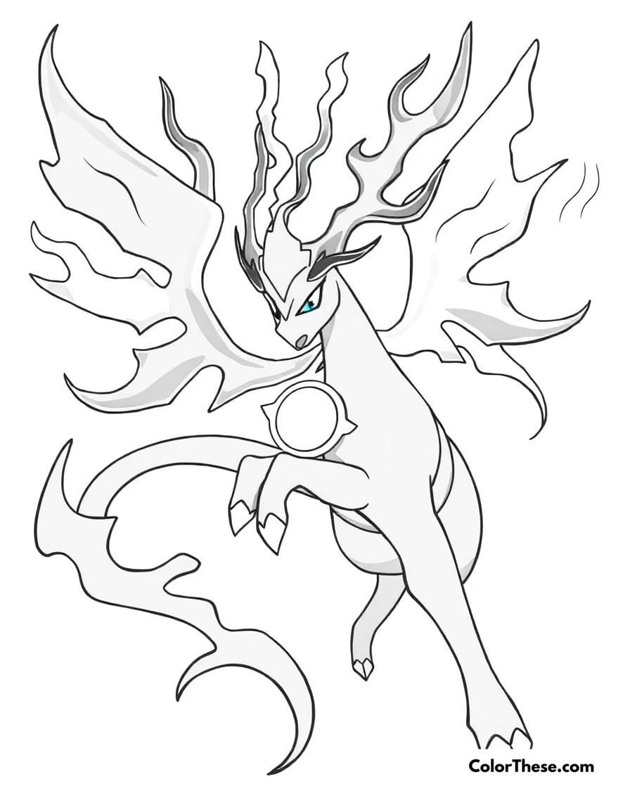 Free printable arceus in a divine aura coloring page for kids and adults. Arceus, the Alpha Pokémon, surrounded by a divine aura.