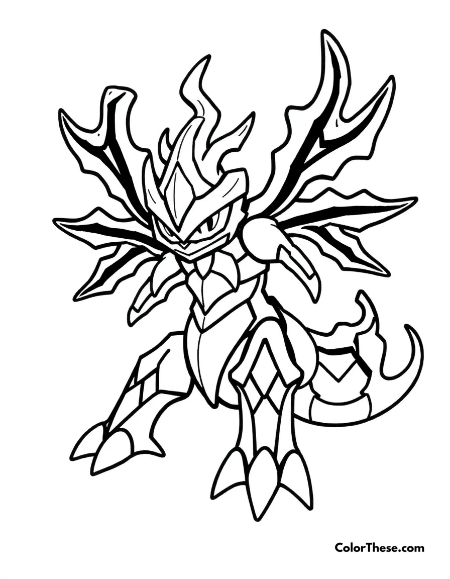 Free printable zygarde in its complete form coloring page for kids and adults. Zygarde, the Order Pokémon, in its Complete Form.