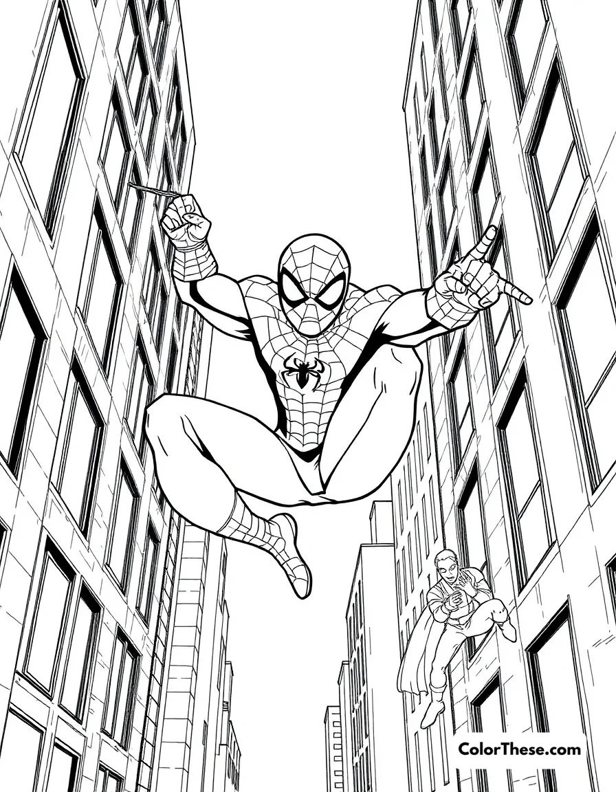 Spider-Man Swing coloring page