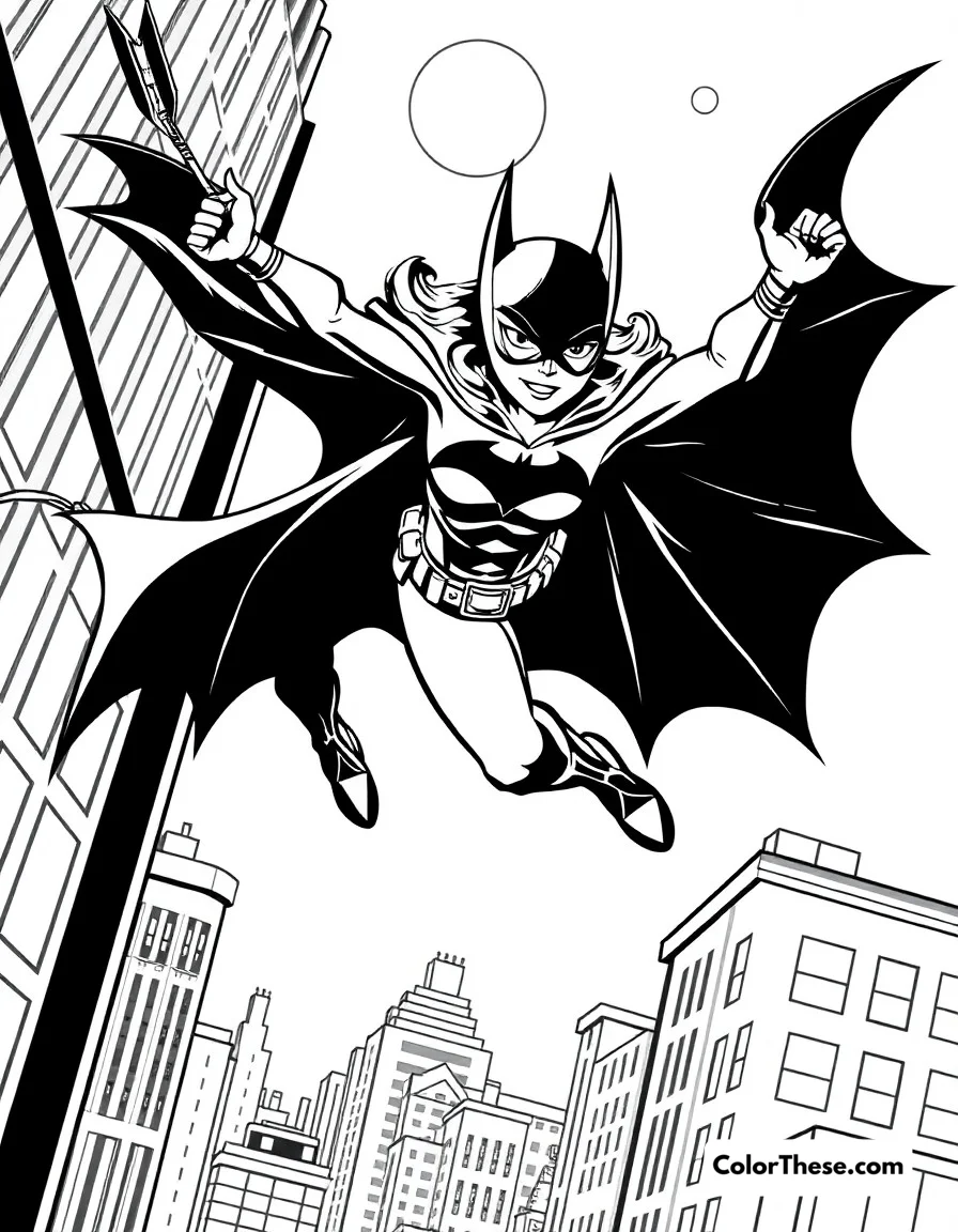 Batgirl's Patrol coloring page