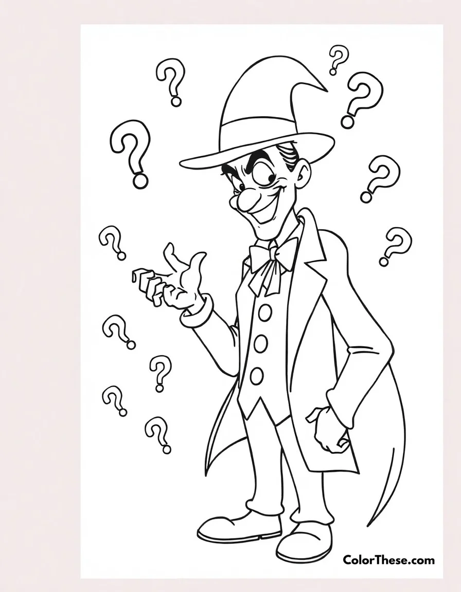 Riddler's Puzzle coloring page