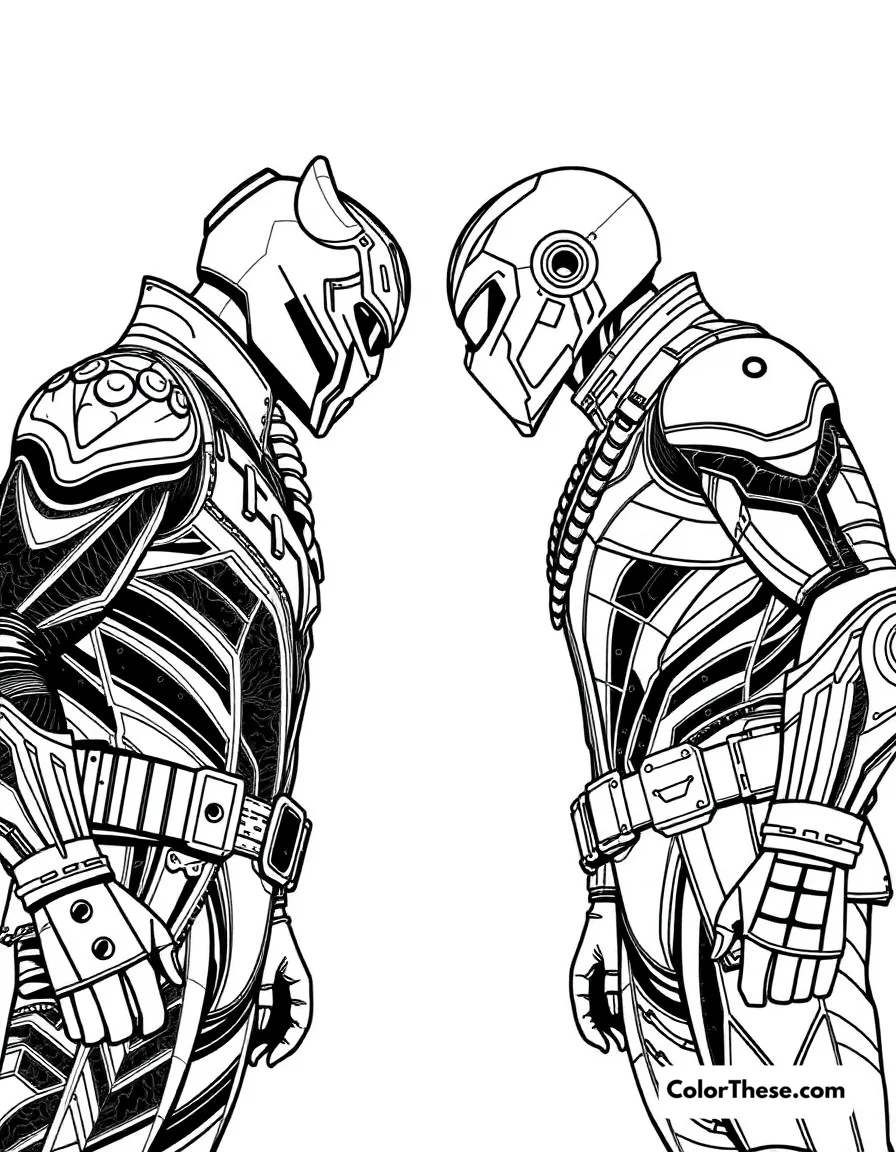 Killmonger Battle coloring page
