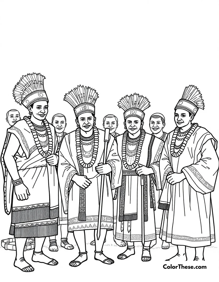 Tribal Council coloring page