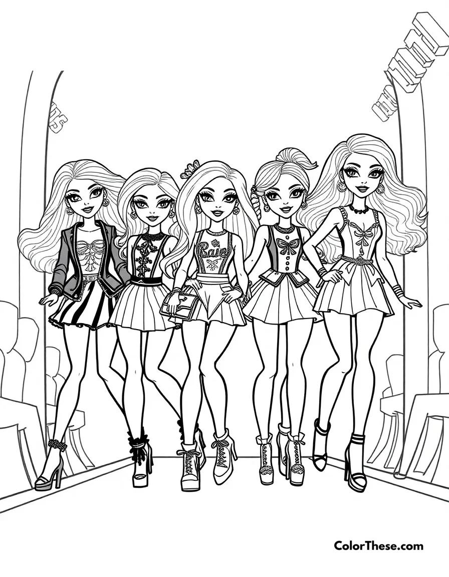 Bratz Fashion Show coloring page