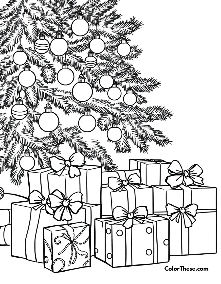 Christmas Present Time coloring page