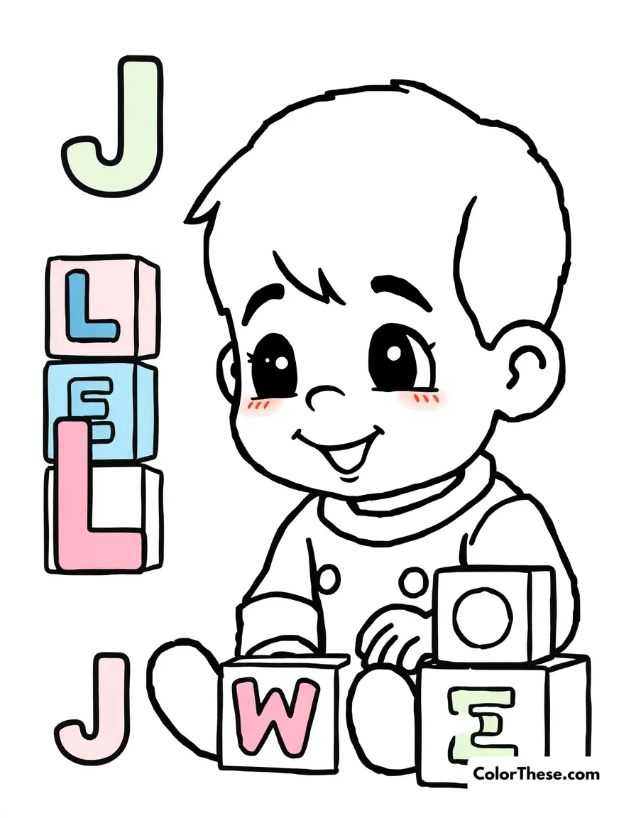 Learning ABC's coloring page
