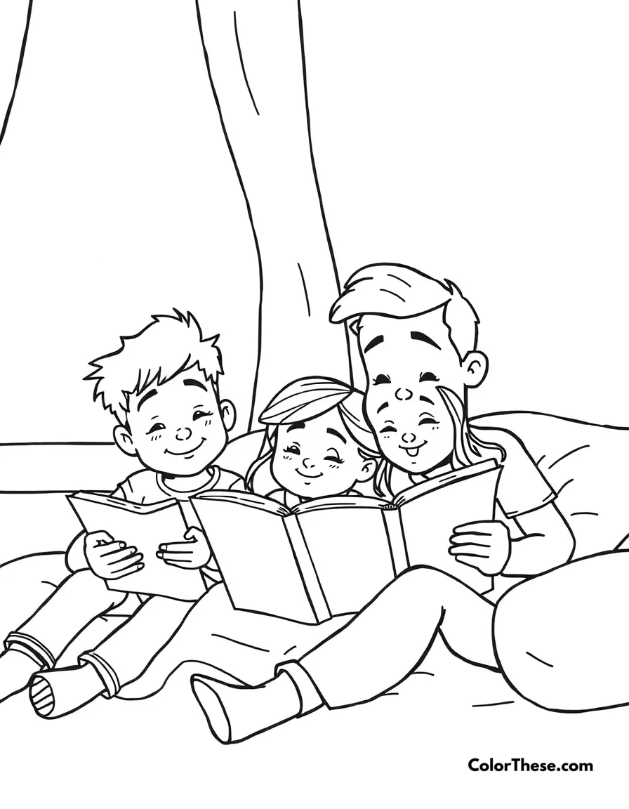 Bedtime Stories coloring page