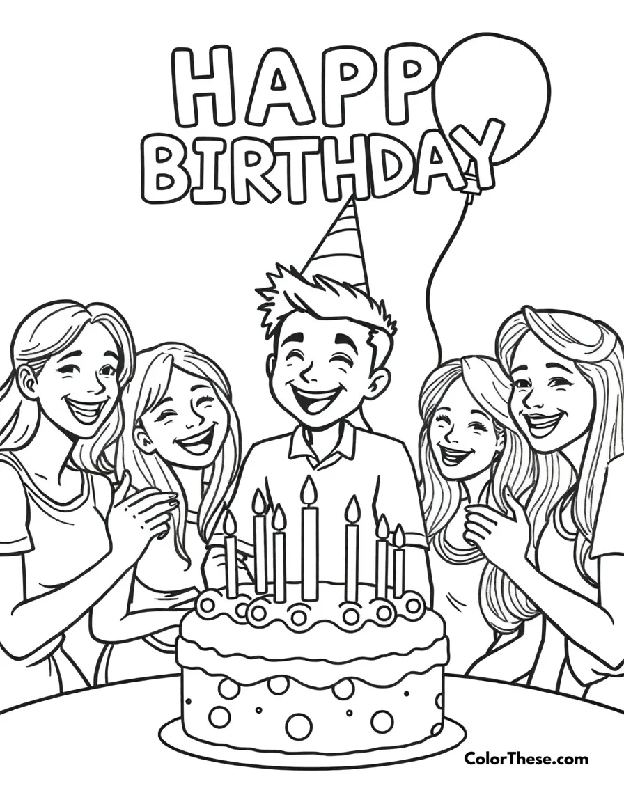 Birthday Party coloring page