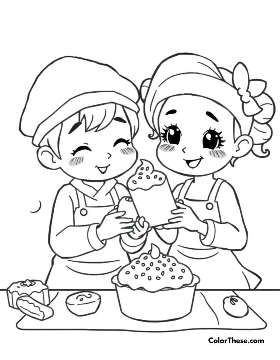 Baking Day coloring page