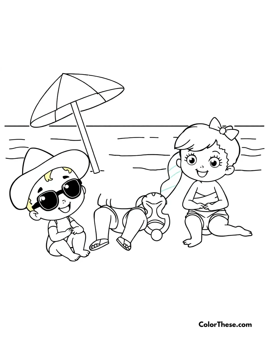 Beach Buddies coloring page