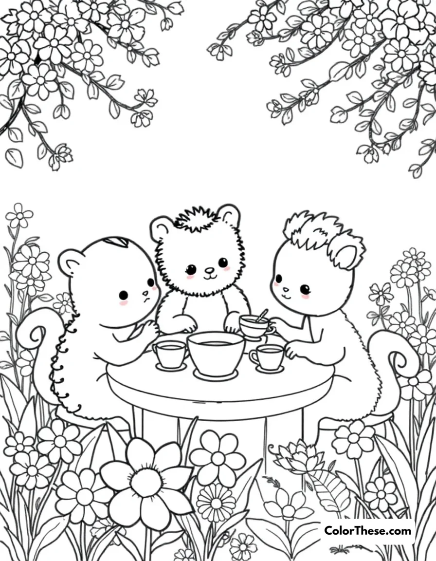 Garden Party coloring page