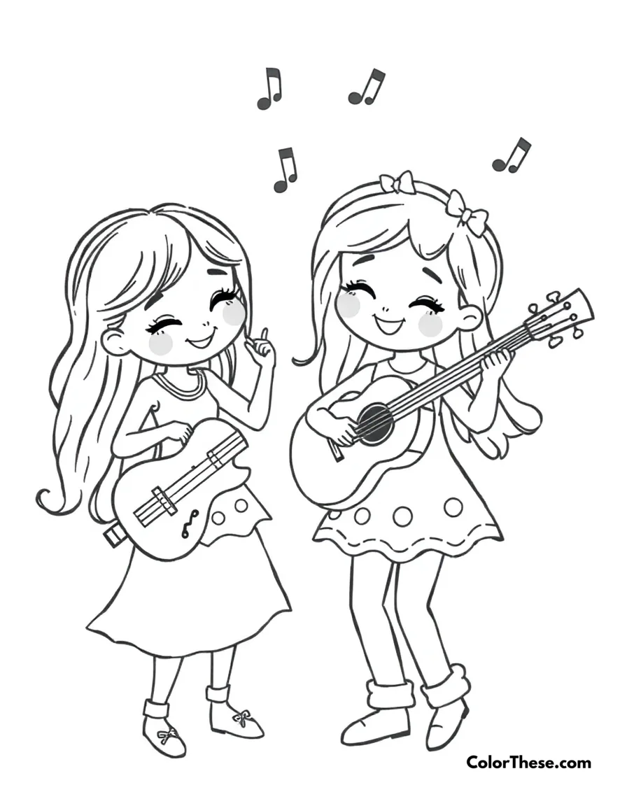Music Friends coloring page