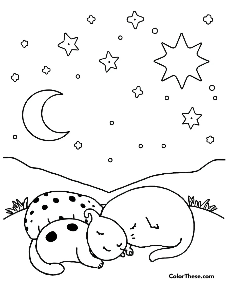 Sweet Dreams coloring page
