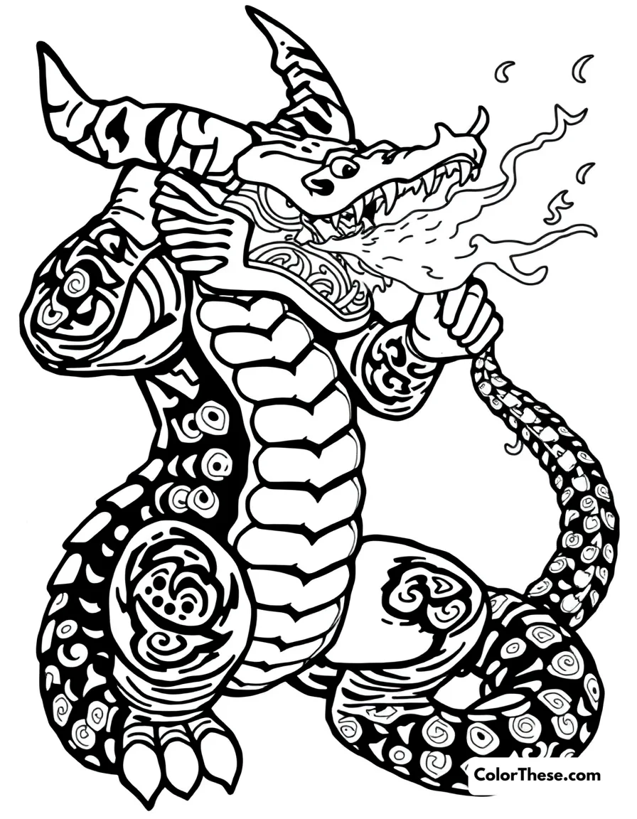 Obanai's Serpent Breathing coloring page