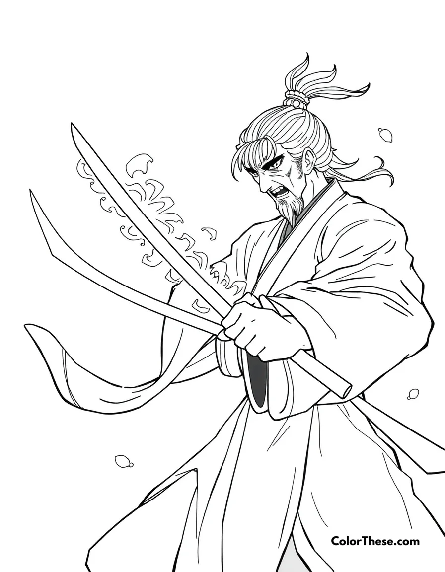 Tengen's Sound Breathing coloring page