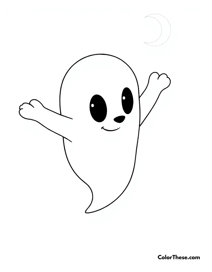 Free printable zero the ghost dog coloring page for kids and adults. Zero (Disney) the ghost dog floating in the air.