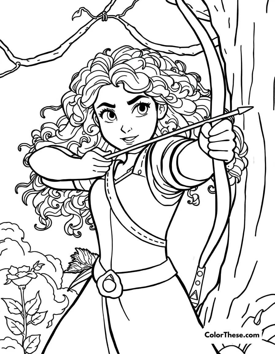 Merida's Archery coloring page