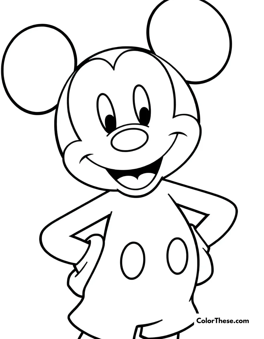Mickey Mouse Classic coloring page