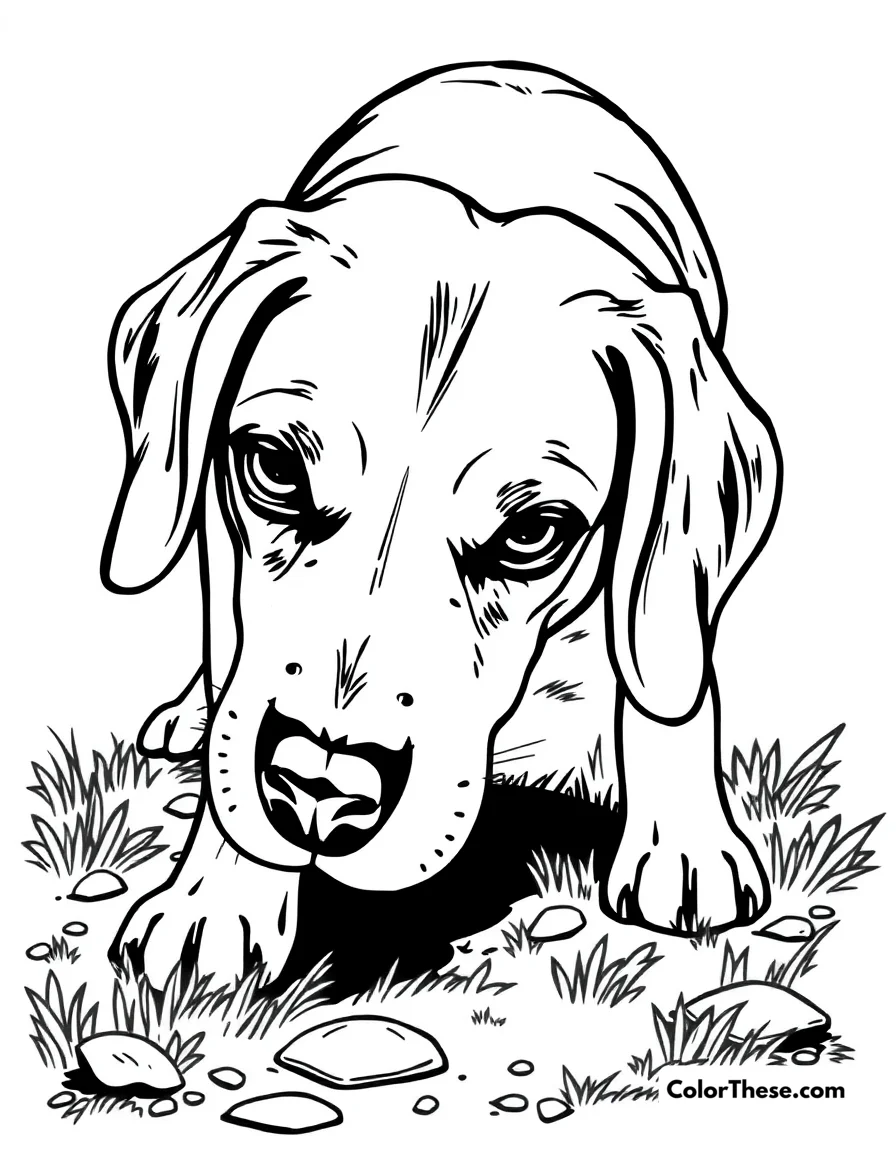 Beagle coloring page