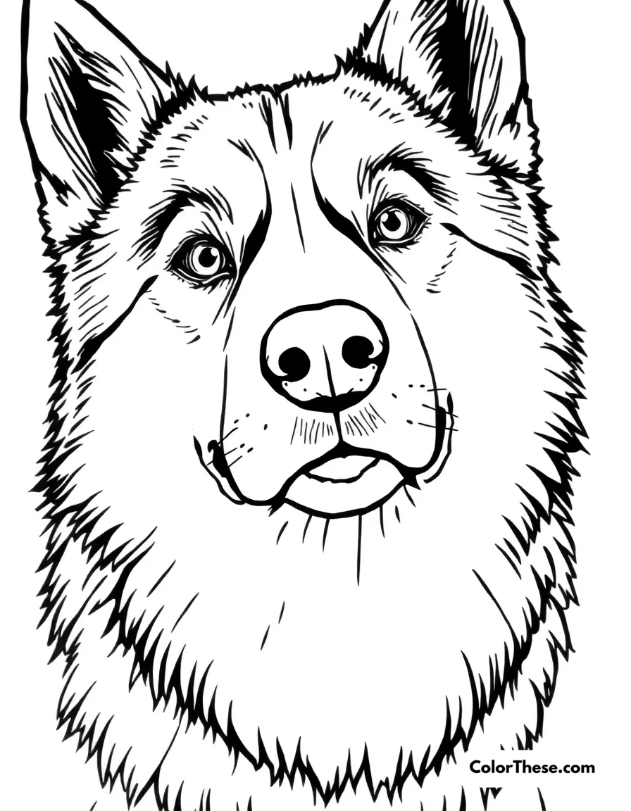 Husky coloring page