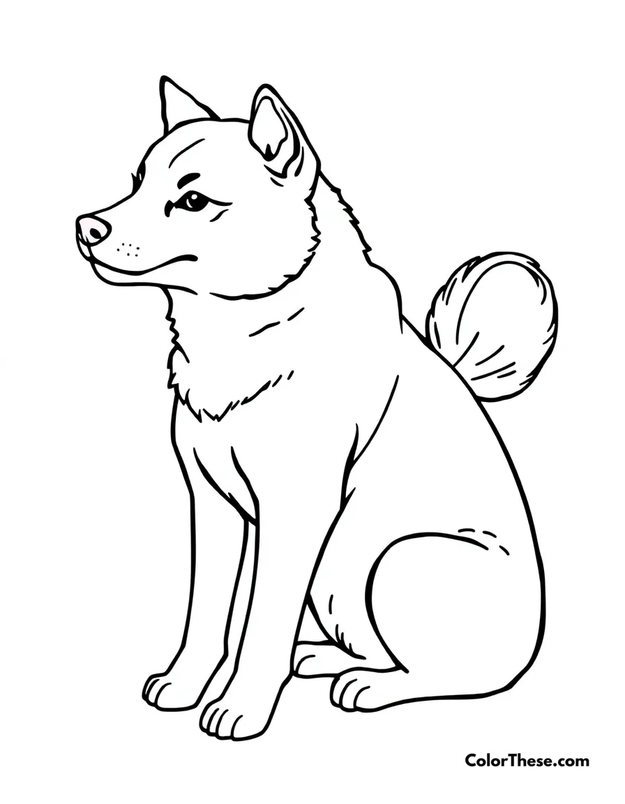 Shiba Inu coloring page