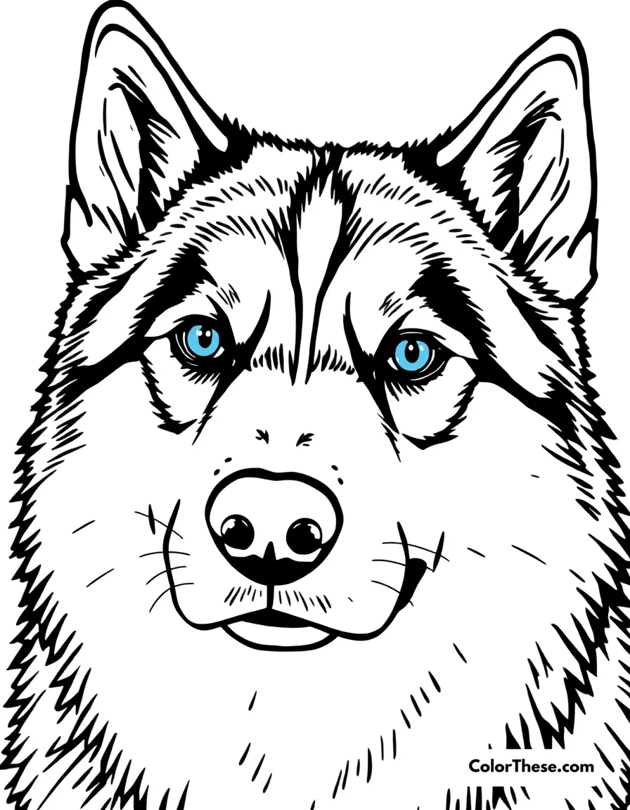Siberian Husky coloring page