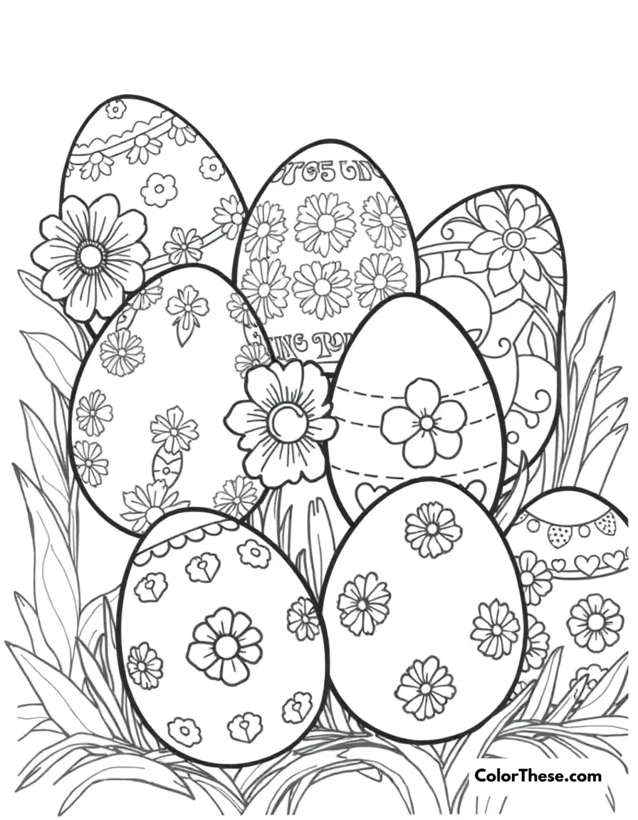 Easter Eggs coloring page