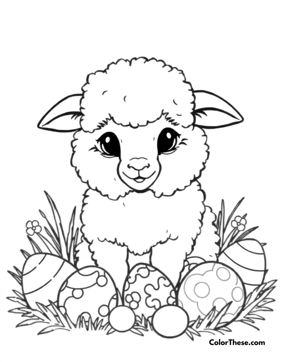 Easter Lamb coloring page