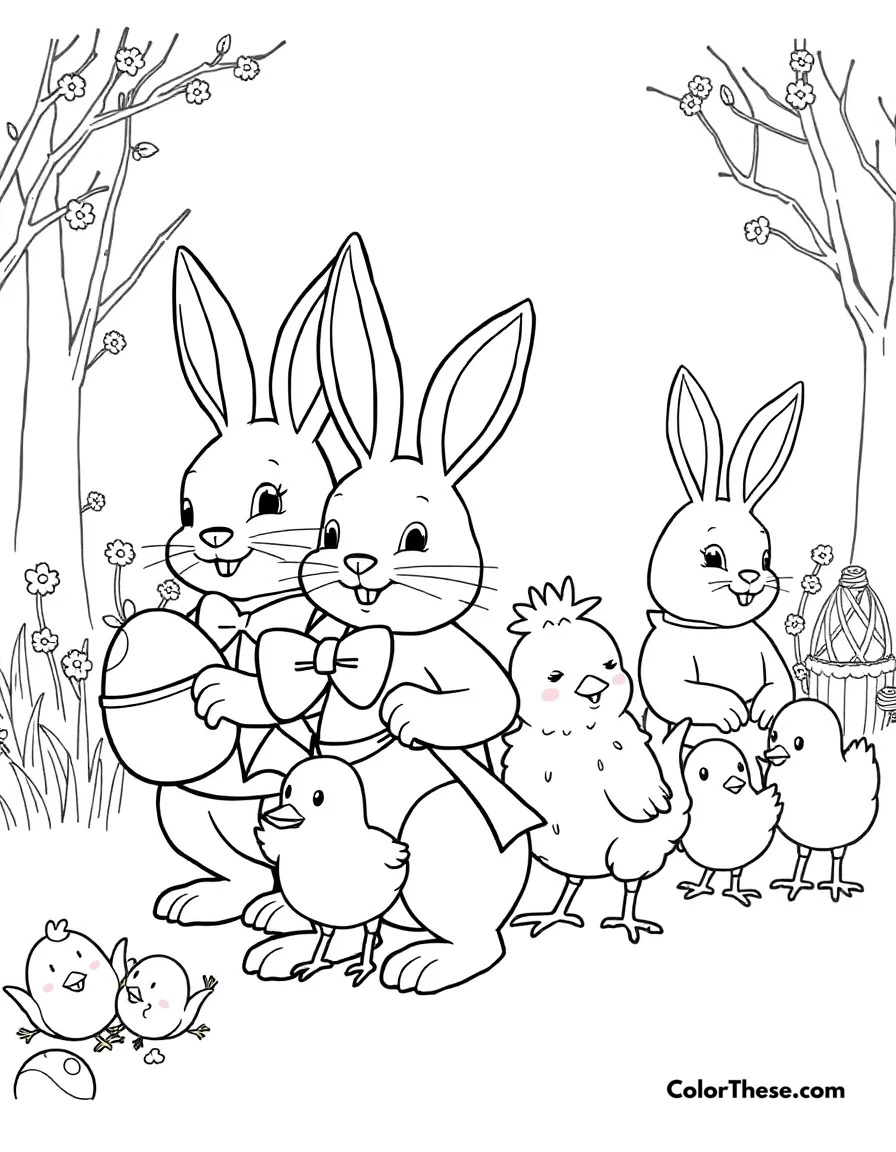 Easter Parade coloring page