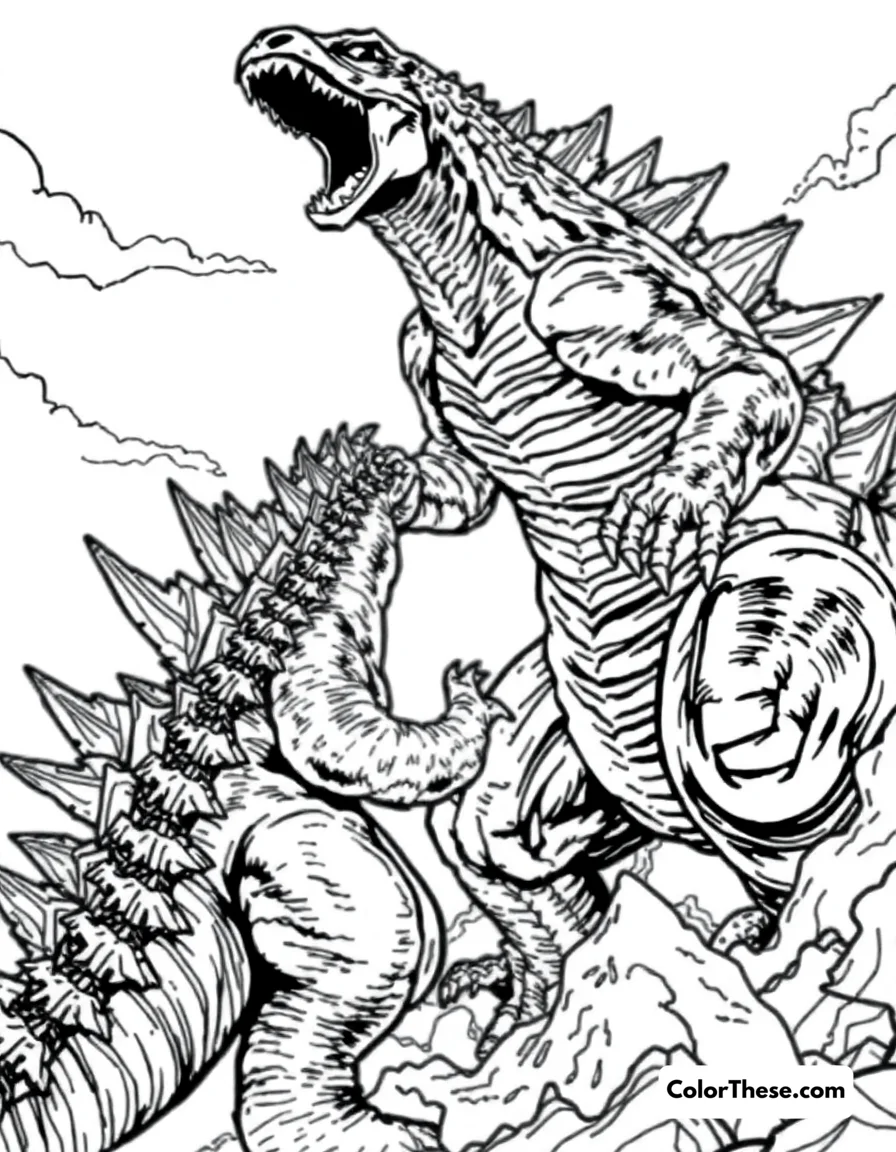 Godzilla vs. Destoroyah coloring page