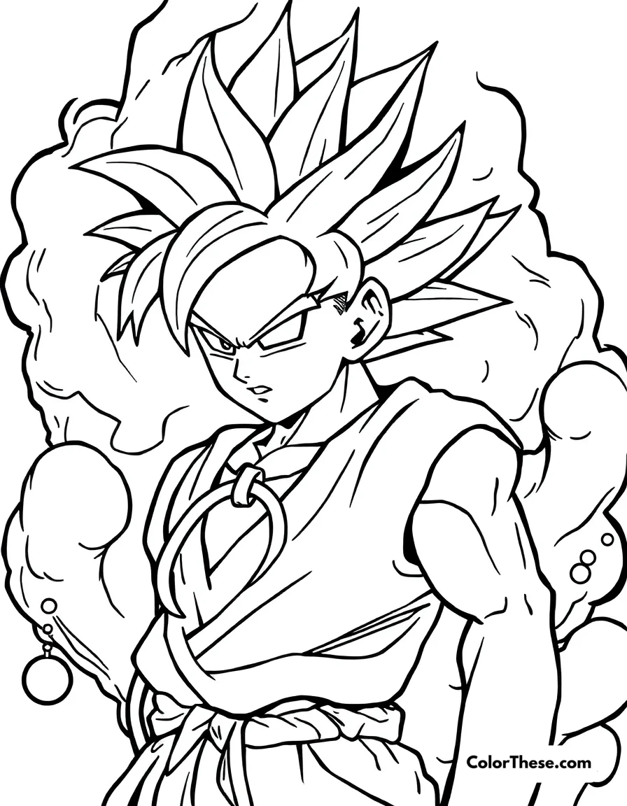 Goku in Super Saiyan Form coloring page