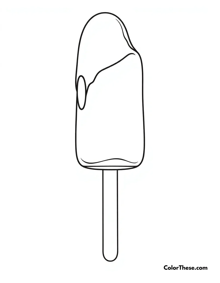 Ice Cream Popsicle coloring page