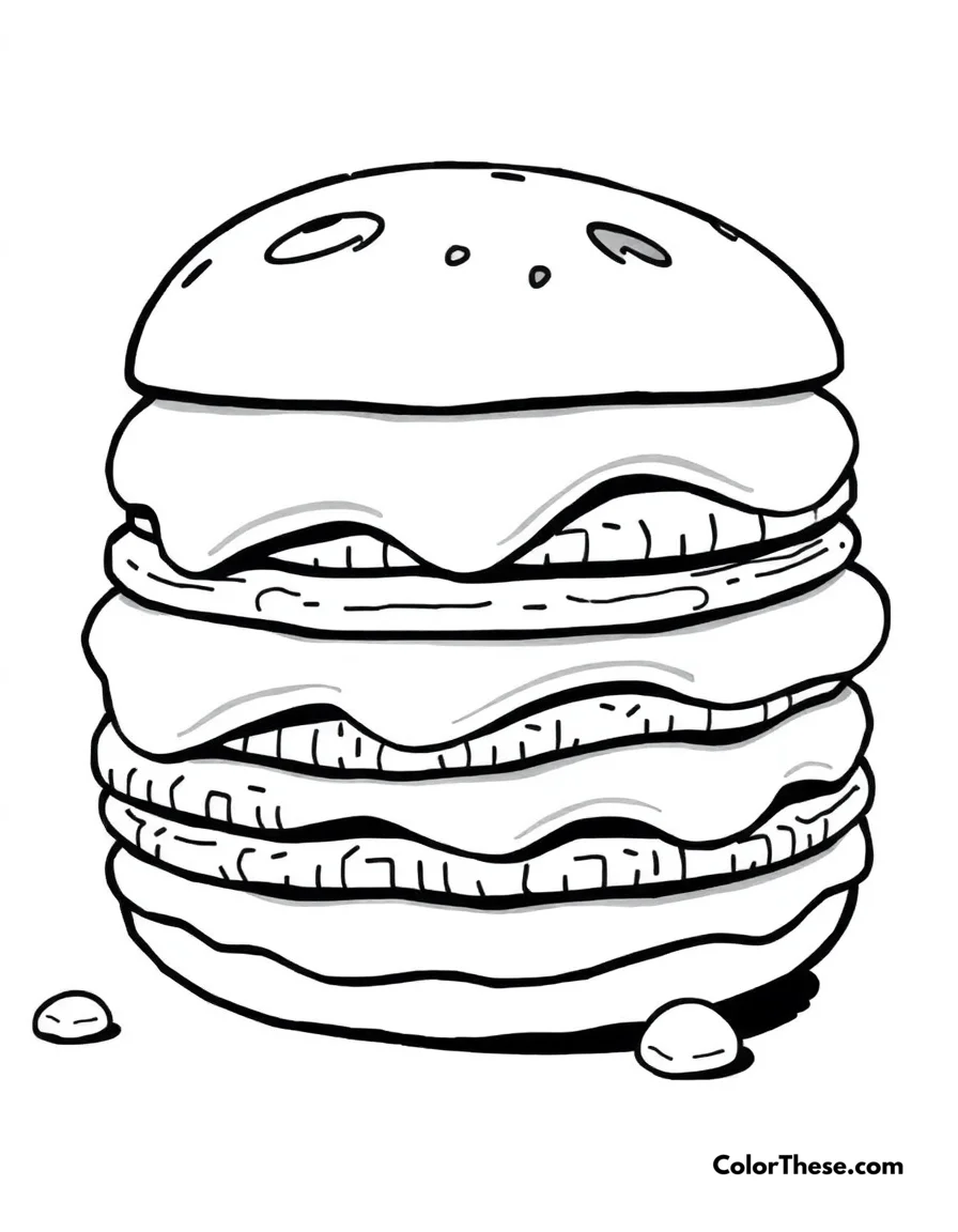 Ice Cream Sandwich coloring page