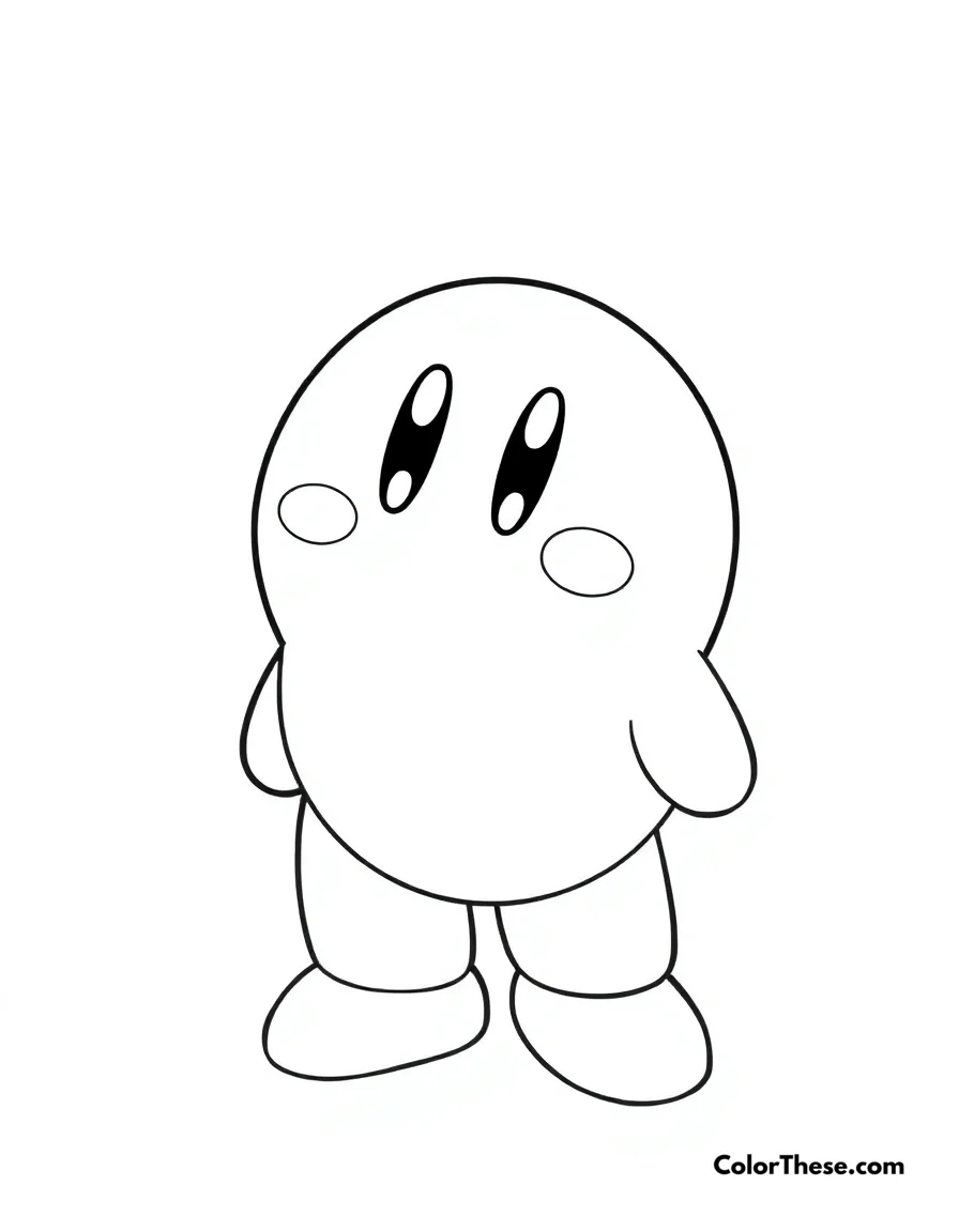 Kirby Standing coloring page