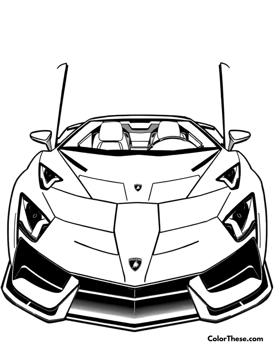 Free printable lamborghini centenario coloring page for kids and adults. Download a free Lamborghini Centenario coloring page! Perfect for car fans of all ages—enjoy this printable PDF and add your own creative supercar colors.