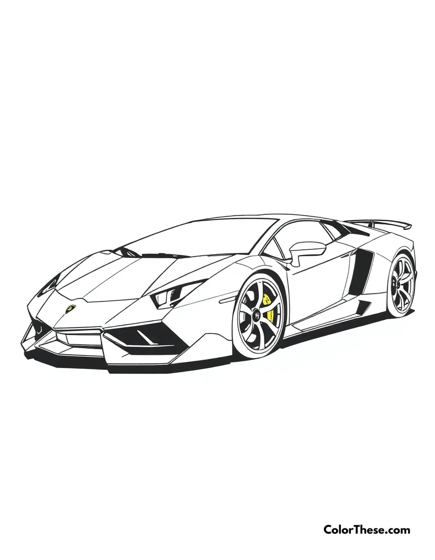 Free printable lamborghini reventón coloring page for kids and adults. Download this Lamborghini Reventón coloring page to unleash your creativity! Free printable PDF for kids and adults—color the world’s rarest supercar your way.
