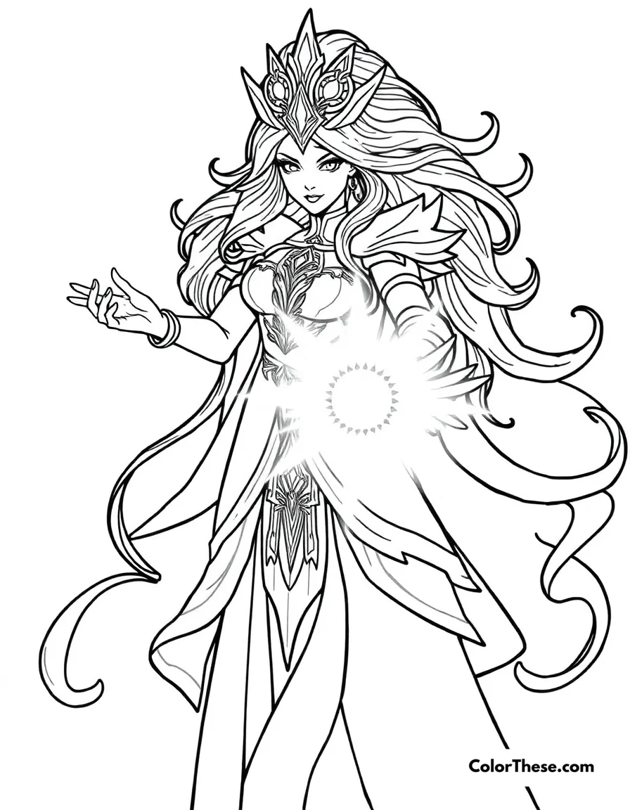 Lux Casting a Spell coloring page