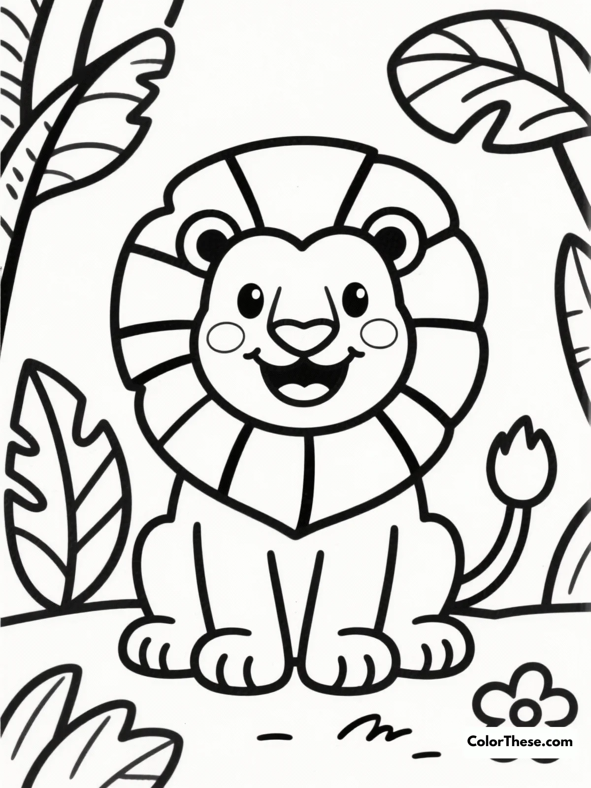 Free printable friendly cartoon lion coloring page for kids and adults. Download our Friendly Cartoon Lion coloring page – a free printable PDF for kids! Enjoy easy shapes, a cheerful lion, and fun facts to spark young imaginations.