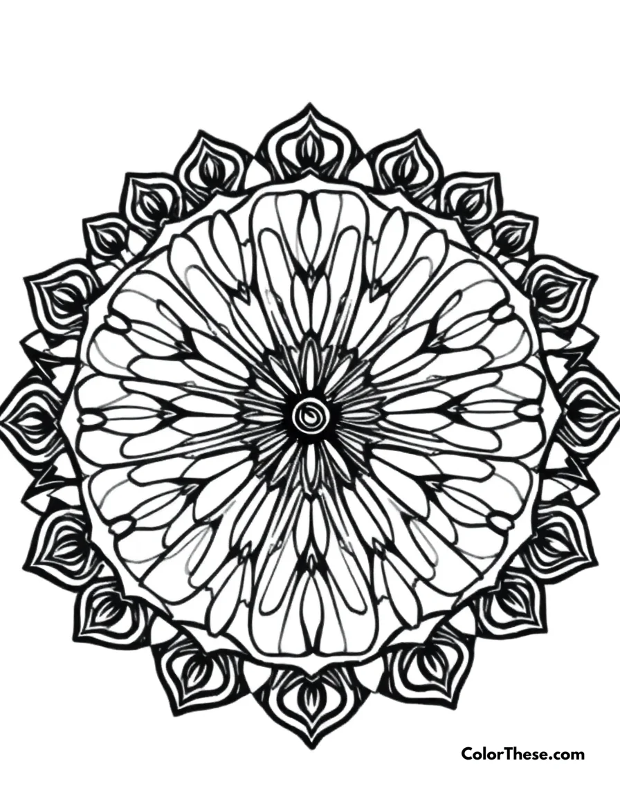 Butterfly Mandala with Wing Patterns coloring page