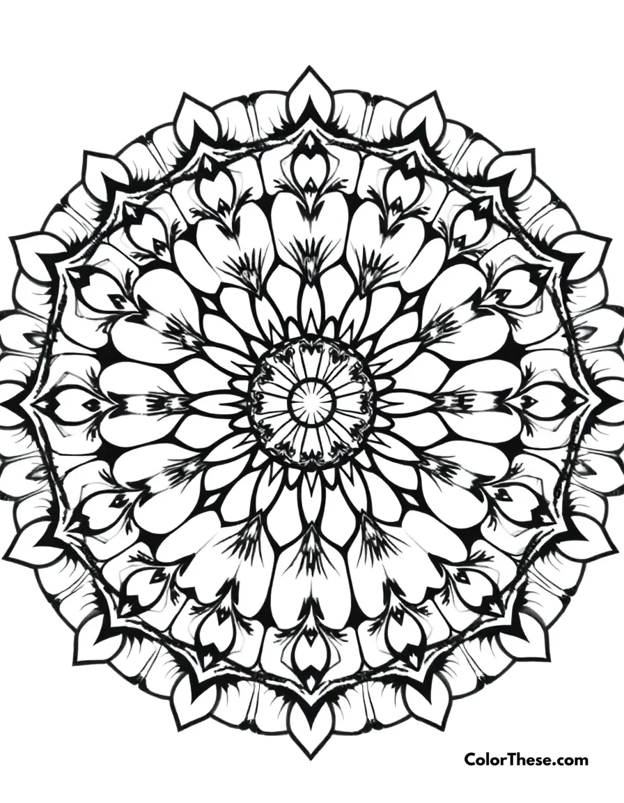 Free printable eagle mandala with feather patterns coloring page for kids and adults. Relax and create with our Eagle Mandala with Feather Patterns coloring page—an intricate free printable PDF designed for adults seeking mindful artistry.