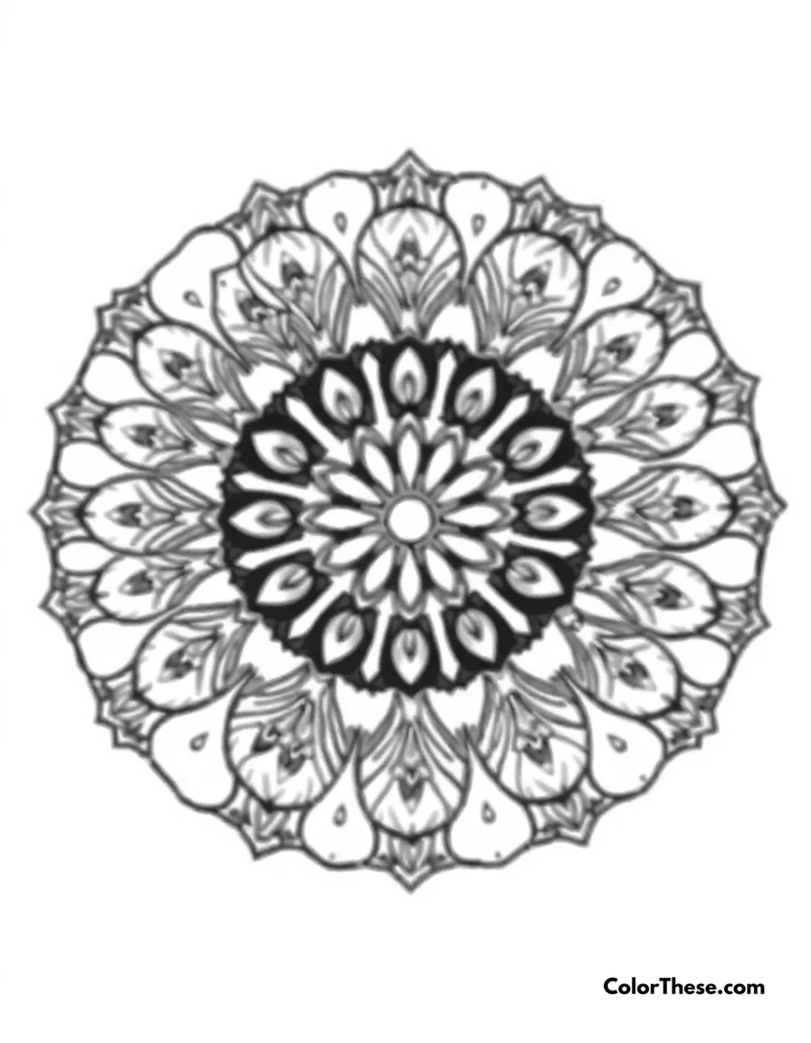 Free printable falcon mandala with talon patterns coloring page for kids and adults. Download the Falcon Mandala with Talon Patterns coloring page—an intricate, free printable PDF perfect for mindful coloring and creative relaxation for adults.