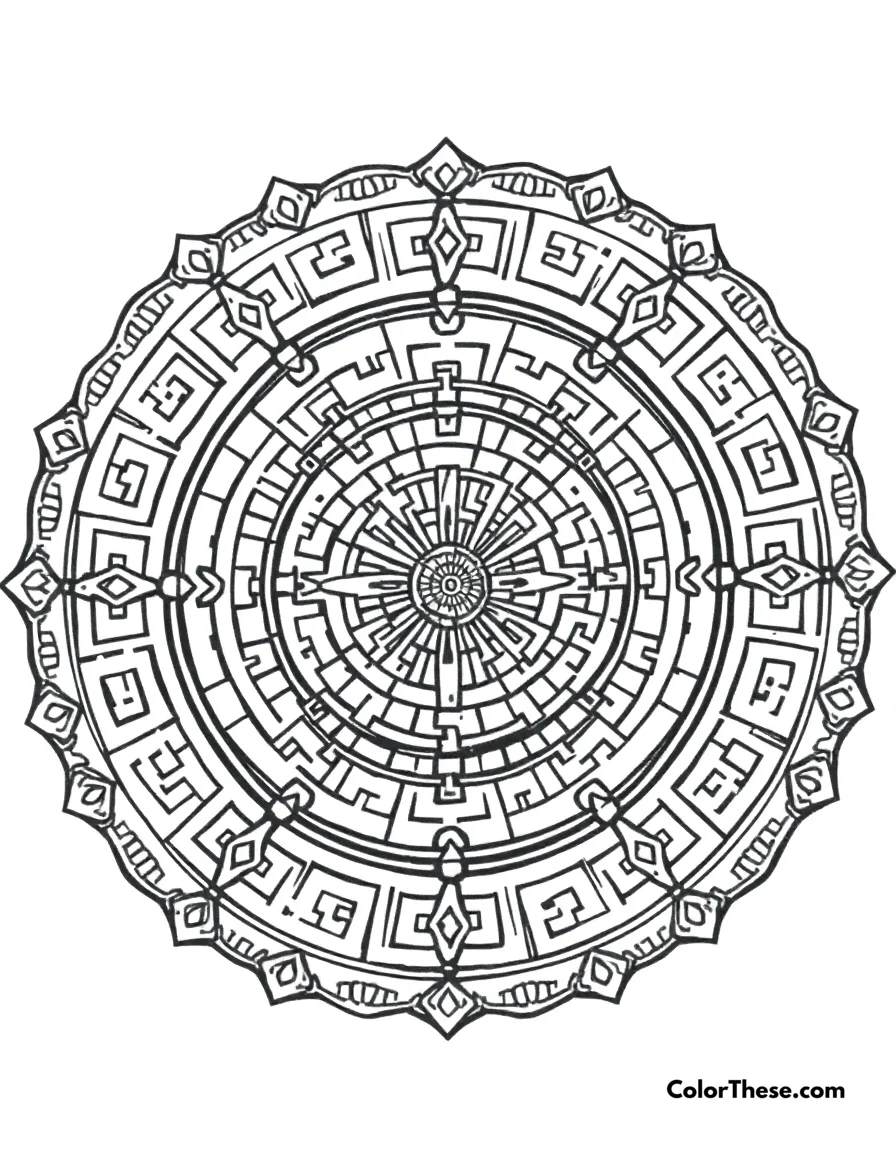 Free printable labyrinth mandala with maze patterns coloring page for kids and adults. Download our free Labyrinth Mandala with Maze Patterns coloring page—an intricate printable PDF for adults who enjoy relaxing, detailed maze and mandala art.