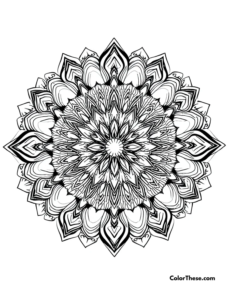 Free printable lion mandala with mane patterns coloring page for kids and adults. Relax and create with our Lion Mandala with Mane Patterns coloring page! Download this free printable PDF for adults and enjoy intricate, mindful coloring.