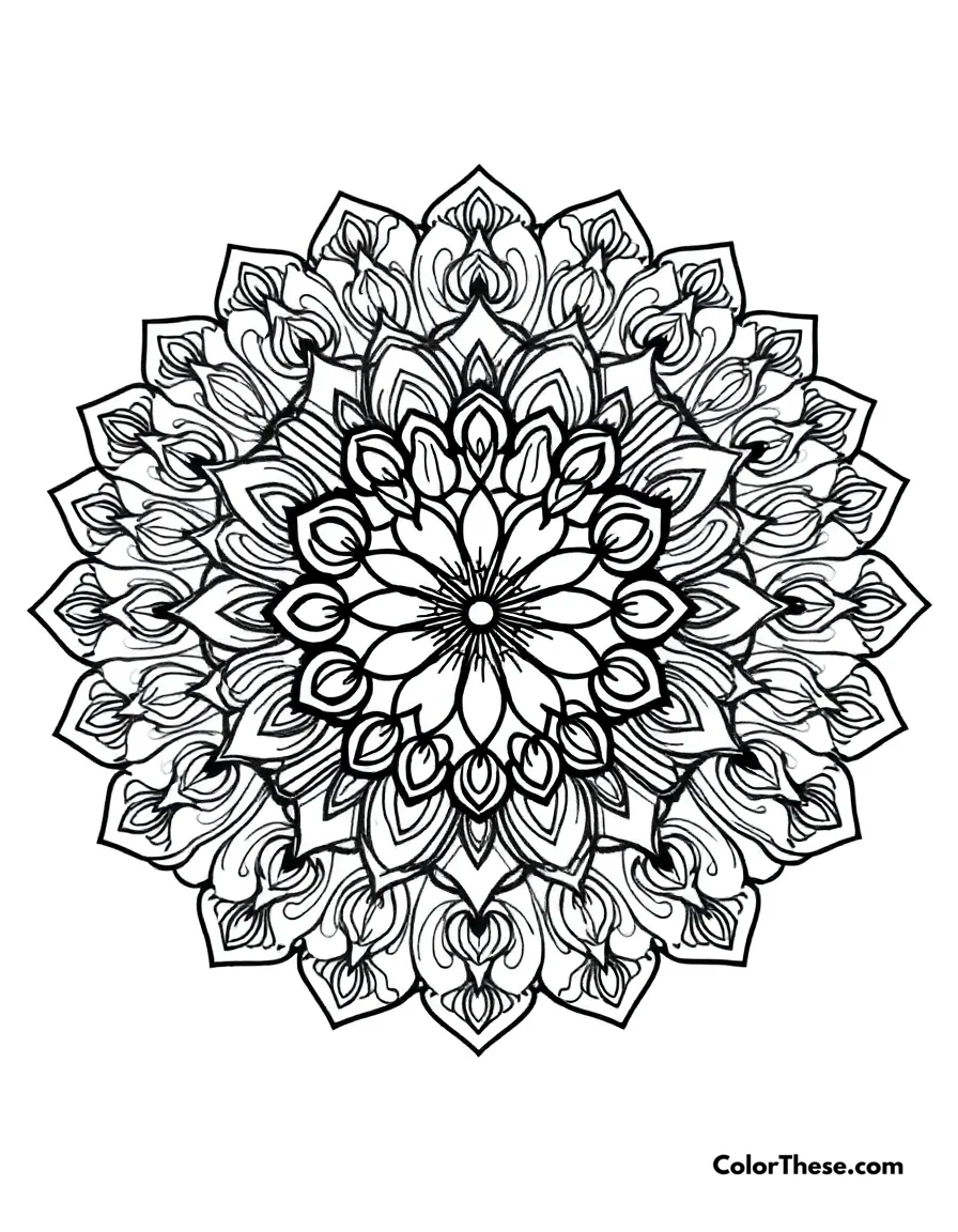 Free printable ocean mandala with wave patterns coloring page for kids and adults. Relax and create with our Ocean Mandala with Wave Patterns coloring page. Download this free printable PDF for all ages and bring ocean-inspired art to life!